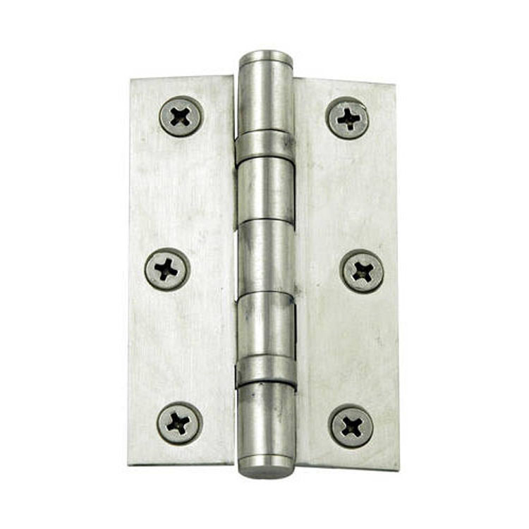 Set of Two 3" Heavy Duty Ball Bearing Hinges - Satin Chrome